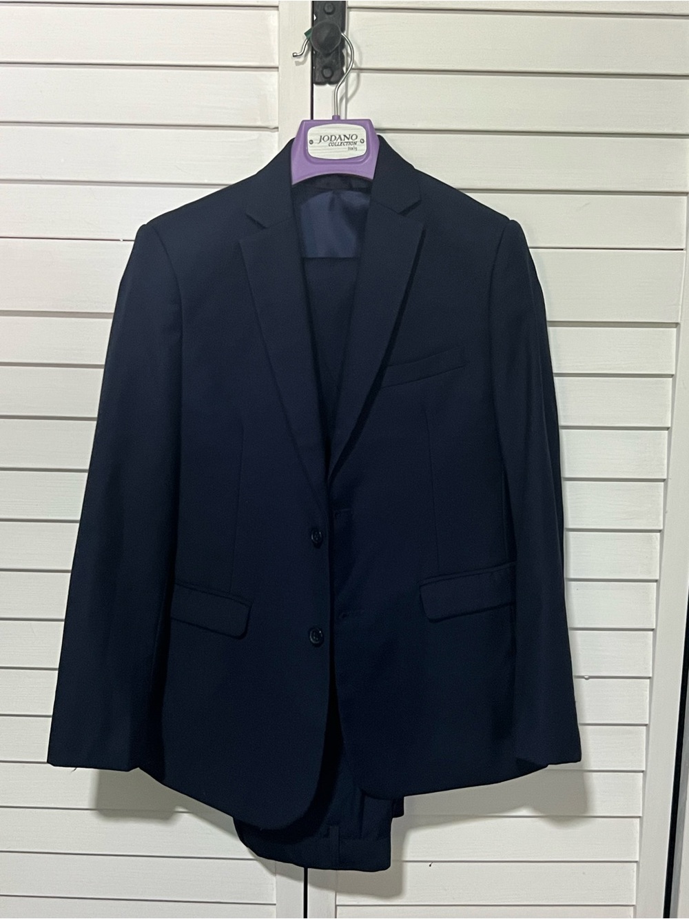 Kids Navy Two-Piece Suit Jacket and Pants Set